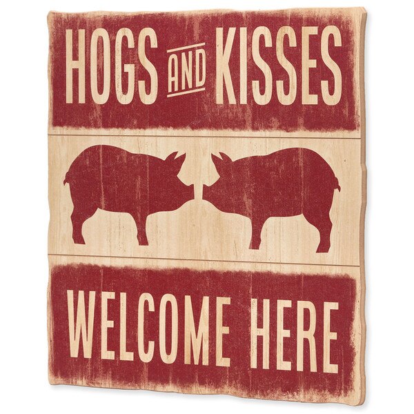 Hogs And Kisses Wood Wall Decor Open Road Brands ShopORB